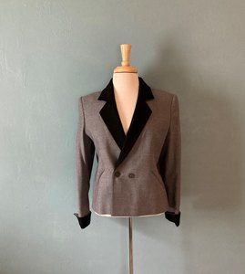 Vintage Giorgio Sant'Angelo petite gray wool jacket size P8